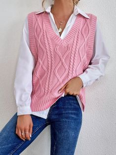 Description Material Knitting Pattern type Solid color Style Casual Sleeve length Long Collar type V-Neck Season Autumn Size S.M.L Suitable age 16-40 years old Size & Fit SIZE Bust Shoulder Length S 111 40.5 59 M 115 41.5 60 L 121 43 61.5 Note: The size may have 1-3cm differs to manual measurement please note when you mearsure. Free Return & Exchange