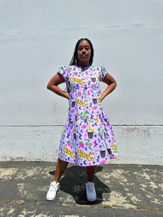 Meet the Frida! It's feminine, fancy, and free! Made in our lightweight stretch cotton poplin, the Frida features a pullover crew neck, cap sleeves, an umpire waisted loose bodice and a tiered ruffle skirt that hits just past the knee. Also- hidden pockets! ✨ + Featuring artwork by Amy Hastings Tiered Ruffle Skirt, Bandana Hairstyles, Soft Bra, Kids Stickers, Long Sleeves Jacket, Ruffle Skirt, Kids Tops, Kids' Dresses, Kids Bottoms