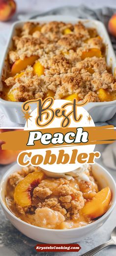 Easy Canned Peach Cobbler - Try the best Southern recipe from the Deep South, making it simple and delicious with easy canned peaches. Peach Cobbler Crisp Easy, Lazy Day Peach Cobbler, Thanksgiving Peach Cobbler, Best Cobbler Topping, Peach Crumble Canned Peaches, Can Peaches Cobbler Recipes, Recipes For Peach Cobbler, Can Peach Cobbler Easy, Peach Cobbler From Canned Peaches