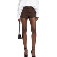 - Composition: 100% Polyester - Two side pockets - Belt loops - Machine wash - Hook and zip closure - Two back pockets Influential Women, Tailored Shorts, Valentino Women, Saint Laurent Shoes, Blazer Vest, Shorts Women, Short Leggings, Knitwear Cardigan, Yoga Wear