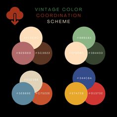 the color scheme for vintage color coordination scheme