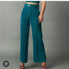 Never Been Worn, Brand New, Tags Still On! Corduroy Wide Leg Pants, Teal Pants, Trendy Jumpsuit, Color Jeans, Baggy Cargo Pants, Striped Wide Leg Pants, Wide Leg Dress Pants, Boho Pants, Tie Front Cardigan