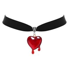 PRICES MAY VARY. Dropping Blood Heart Choker: This blood dripping love necklace is vampire style, the pendant is a red heart dripping blood, the red heart represents love and passion, and the design of dripping blood effect enhances this implication, gothic design and dripping blood The combination of effects brings a visual impact and a very personal charm. Reliable Material: This necklace is made of high quality acrylic and black velvet, The black velvet necklace is made of suede material, whi Vampire Choker, Heart Dripping, Vampire Accessories, Vampire Style, Dripping Heart, Blood Heart, Dripping Blood, Vampire Necklace, Vampire Jewelry