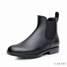 Lasaky - Chelsea Rain Shoes: Fashionable Waterproof Footwear for Outdoor Use, Short Tube Shoe Cover with Slip-resistant Design Rain Boots Fashion, Short Ankle Boots, Short Rain Boots, Ankle Rain Boots, Chelsea Rain Boots, Botas Chelsea, Rain Shoes, Ankle Boots Men, Boots Waterproof