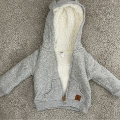 Brand New Lots Of Baby Stuff In My Closet! Feel Free To Bundle! Casual Warm Outerwear For Playtime, Cute White Outerwear With Fleece Lining, Winter Cotton Hooded Jacket For Playtime, Cozy Hooded Outerwear For Playtime, Cozy Long Sleeve Outerwear For Playtime, Baby 12 Months, Vintage Style Jacket, Bib Snow Pants, Pink Puffer Jacket