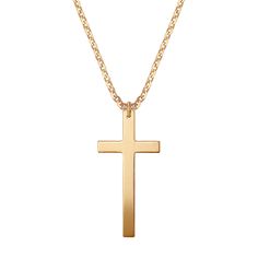 Cross Pendant in 14k Yellow Gold (18 in) $165 Cross Pendant Necklace With Cable Chain As Gift, Everyday 14k Yellow Gold Cross Necklace, Everyday 14k Gold Cross Pendant Necklace, Everyday 14k Gold Cross Necklace, Daily 14k Gold Cross Pendant Necklace, Classic Everyday Cross Pendant Necklace, Everyday Classic Cross Pendant Necklace, Classic Everyday Cross Necklace, Classic Yellow Gold Cross Necklace