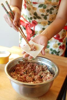 Chinese Dumpling Pork Filling | via the novice chef The Novice Chef, Chinese Dumpling, Novice Chef, Won Ton, Chinese Pork, Pork Dumpling, Mapo Tofu