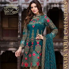 Beautiful Chiffon Dress by Imrozia in sea green and brown color in classy design embellished with elegant design embroidery. Fast Shipping Worldwide. Elegant Party Lehenga With Naqshi Details, Anarkali Style Party Lehenga With Naqshi Details, Semi-stitched Naqshi Lehenga For Party, Anarkali Lehenga With Naqshi For Party, Party Dress In Organza With Naqshi Detailing, Organza Party Dress With Naqshi Details, Elegant Green Salwar Kameez With Naqshi Details, Festive Party Lehenga With Naqshi Detailing, Party Bollywood Lehenga With Naqshi Detailing