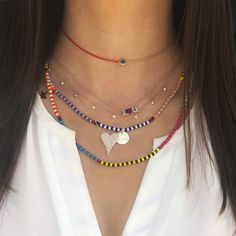 Red String & Chain Evil Eye Choker Necklace• Yellow Gold Plated• Adjustable Length Multicolor Delicate Chain Jewelry For Party, Silver Charm Necklace With Colorful Beads For Gifts, Red Long Necklace With Adjustable Chain, Red Jewelry With Colorful Beads For Gift, Red Beaded Jewelry For Gifts, Gift Red Jewelry With Colorful Beads, Multicolor Necklace With Delicate Chain As Gift, Multicolor Delicate Chain Necklace As Gift, Multicolor Delicate Chain Necklace Gift