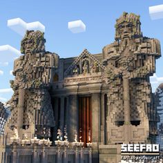 Minecraft Island Base Ideas Survival, Minecraft Medieval Greenhouse, Minecraft Dwarven Mine, Minecraft Stronghold Ideas, Minecraft Dwarven City, Dwarven Minecraft Builds, Cool Minecraft Base Ideas, Insane Minecraft Builds, Minecraft Big Building Ideas