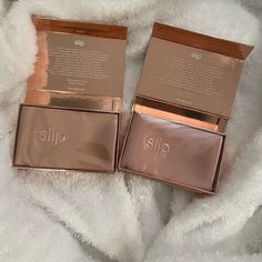 Two Zippered Rose Gold Slip Silk Pillowcases. Brand New, Zippered Silk Pillowcases, Silk Pillowcase, 2 Colours, Red Gold, Pillowcase, Bed Pillows, Pillow Cases, Rose Gold, Queen