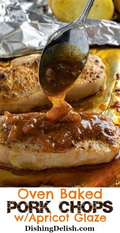 oven baked pork chops with apricot glaze