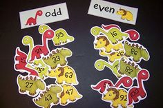 the numbers are arranged in dinosaur themed stickers