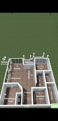 the floor plan for an apartment in 3d