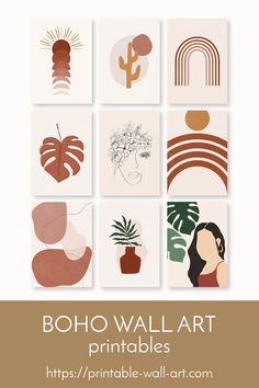 Boho wall art printable prints Unique Gallery Wall, Popular Art, Boho Chic Decor, Boho Diy, Boho Art, Art Business, Boho Wall Art, Diy Wall Art, Wall Art Designs