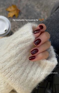 @nariannamakela #nails #nail #nailideas #nailtrends #nailsoftheday #nailstagram Wine Nails, Autumn Nails, Classy Nails