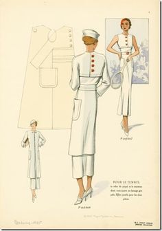 an old fashion sewing pattern for a woman's dress and coat