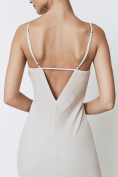 High neck / Maxi length / Open V back detail / Thin straps Size up if you're in between sizes Back Details, High Neck