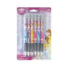 disney princess pen set with 4 pens in each pack, includes 3 markers and 1 eraser