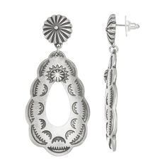 Finish off any ensemble with these charming western earrings from Sonoma Goods For Life. Click on this JEWELRY & WATCHES GUIDE to learn about fit, styles, materials and more! Finish off any ensemble with these charming western earrings from Sonoma Goods For Life. Click on this JEWELRY & WATCHES GUIDE to learn about fit, styles, materials and more! FEATURES Length: 70 mm Backings: post Metal: iron, zinc Plating: silver tone Finish: antiqued Packaging: decorative card Imported Not appropriate for Post Metal, Western Earrings, Teardrop Earrings, For Life, Gender Female, Women's Earrings, Jewelry Watches, Age Group, Silver Tone