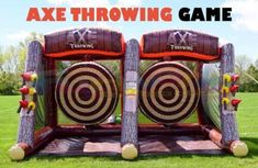 ad eBay - Find many great new & used options and get the best deals for Double Player Inflatable Axe Throwing Game With Floor Mat and 12pcs Axes at the best online prices at eBay! Free shipping for many products! Throwing Games, Skee Ball, Batting Cages, Inflatable Bouncers, Garden Games, Fun Games For Kids, Bounce House, Single Player, Backyard Fun