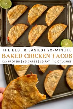 the best and fastest 20 minute baked chicken tacos