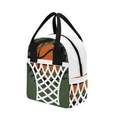 Gear up for a slam dunk school year with our Basketball Set! This all-in-one package includes a stylish lunch bag and a spacious bookbag, both designed with a sporty basketball theme. Made with durable materials, these bags are built to withstand the hustle and bustle of daily school life. The lunch bag features an insulated interior to keep your meals fresh and delicious, while the bookbag offers ample storage space for all your books, notebooks, and essentials. Whether you're shooting hoops on the court or hitting the books in the classroom, our Basketball Set is the perfect companion to keep you organized and motivated throughout the school day. Get ready to make a winning statement with this must-have back-to-school set! These items will have a 10 to 21 business day turnaround. We cust Sporty Bags For Outdoor Activities And Back To School, Casual Rectangular Lunch Bag For Outdoor Activities, Large Capacity Sports Bag For Back To School, Back To School Sports Bag With Large Capacity, Practical Sports Bags For Back To School, Sporty Standard Backpack For Sports Events, Casual Backpack For Sports Events, Sporty Large Capacity Backpack For Sports, Practical Sports Bags