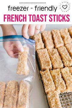 Smart Lunch Ideas, Easy Make Ahead Breakfast For Kids, Freezable Breakfast Ideas, Make Ahead Kids Breakfast, French Toast Sticks Freezer, Freezer French Toast Sticks, Breakfast You Can Freeze, Prepare Ahead Breakfast, Easy Breakfast Ideas For Kids