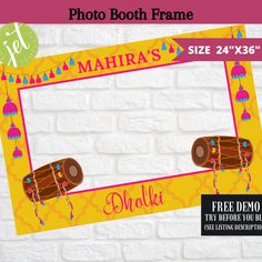 a photo frame with the name mahira's dhalei on it