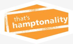 an orange and white sign that says that's hampotnality