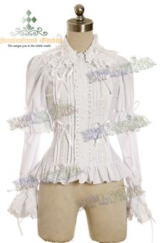 Blouse Reference Vamp Fashion, Japanese Lolita Fashion, Baby The Stars Shine Bright, Awesome Blouse, Sleeves Blouse, Steampunk Clothing, Everyday Dresses