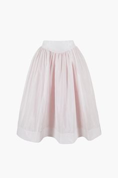 NARU SKIRT IN BALLET – SANDY LIANG Spring Silk Skirt With Accordion Pleats, Voluminous Nylon Gathered Skirt, Nylon Full Skirt For Spring, Spring Full Nylon Skirt, Spring Nylon Long Skirt, Spring Long Nylon Skirt, Silk Pleated Tiered Skirt, Voluminous Tiered Silk Maxi Skirt, Elegant Nylon Skirt For Spring