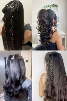 #Curly #curlyhairstyles #Coilyhairstyles #4bcurls #4bcurls #Straighthairstyles #Bald/shavenhairstyles Hair Quinceanera, Κούρεμα Bob, Latina Hair, Hair Inspiration Long, Quinceanera Hairstyles, Quince Hairstyles, Hairstyles For Layered Hair, Fishtail Braid, Caramel Highlights