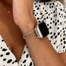 Formal Style Two Toned Apple Watch Jewelry For Every Day Wear. Video Of How To Put On Your Bracelet By Yourself Using The Pin https://www.etsy.com/listing/1279637170/instruction-video-of-how-to-put-on-your?ref=share_v4_lx P R O D U C T ∙ D E S C R I P T I O N ∙ 925 Sterling Silver & 14K Gold Filled Rolo Chain Bracelet For Apple Watch ∙ ∙ Adjustable Size Bracelet Perfectly Tailored for Your Wrist ∙ ∙ Designed And Handmade by Simeon D Jewelry Studio ∙ ∙ This Bracelet Fits ALL Apple Watch Series ∙ Gold Adjustable Jubilee Bracelet Watch Accessories, Adjustable Gold Round Watch Bands, Adjustable Round Gold Watch Bands, Adjustable Stainless Steel Jubilee Watch Band, Gold Chain Link Apple Watch Band With Bracelet Strap, Gold Bracelet Strap Apple Watch Band, Adjustable Gold Chain Watch Bands, Gold Adjustable Watch Extender, Gold Chain Link Bracelet Strap Watch Bands