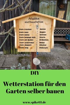 a wooden sign with words written in german on it