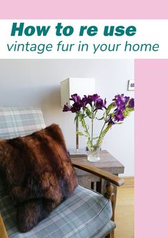 How to Re Use Vintage Fur in your Home - Millie Scott Studio Repurpose Fur Coat Diy Ideas, Fox Stole, Vintage Fur Stole, Mink Jacket