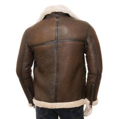 A high-quality Shearling Leather Jacket in brown that will age wonderfully and serve you for years to come. The jacket is of genuine leather and features a cream shearling collar and hems. This Shearling Leather Jacket for men can be worn with any outfit from your closet. You can wear this jacket casually or to your party. This jacket is functional as well as stylish. So, buy it and get a 40% discount before the sale ends! Features: External: Real Leather Internal: Polyester Lining Pockets: Two Rugged Brown Shearling Leather Jacket, Brown Aviator Fur Coat With Faux Fur Lining, Brown Shearling Aviator Outerwear, Brown Rugged Sheepskin Leather Jacket, Brown Shearling Aviator Jacket, Brown Shearling Leather Jacket With Padded Collar, Brown Shearling Fur Coat With Padded Collar, Brown Sheepskin Fur Coat With Padded Collar, Rugged Brown Shearling Outerwear