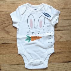 Easter/Bunny Onesie Perfect Outfit For Easter, Egg Hunt, Pictures With The Easter Bunny! Plenty Of Other Kids Items In My Closet! Bundle Two Or More Listings For A Special Discount! New To Poshmark? Use My Code Muzikluver5233 For $10! Https://Posh.Mk/Jmdw5giocnb Thanksgiving Baby Onesie, Outfit For Easter, Girl Onsies, Bunny Onesie, Baby Easter Outfit, Navy One Piece, Thanksgiving Baby, The Easter Bunny, Baby Easter