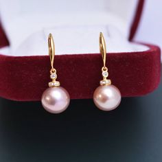 10-11mm Freshwater Pearl Drop Earrings - House Of Pearls Elegant Pearl White Drop Pearl Earrings, Formal Drop Pearl Earrings With Pearl Pendant, Classic Elegant Pearl Earrings, Classic Elegant Design Pearl Earrings, Formal Rose Gold Pear-shaped Pearl Earrings, Elegant Akoya Pearl Drop Earrings, Rose Gold Dangle Pearl Earrings For Formal Occasions, Classic Pear-shaped Pearl Earrings With Elegant Design, Formal Drop-shape Akoya Pearl Earrings