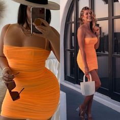 Incredibly Sexy Size L Stretchy But Bodycon Forming So Can Fit Medium As Well Summer Ruched Backless Bodycon Dress, Club Mini Dress With Ruched Bodice, Orange Ruched Dress With Spaghetti Straps, Summer Club Bodycon Dress With Boning, Summer Evening Ruched Bodycon Dress, Spring Club Mini Dress With Ruched Bodice, Summer Mini Dress With Boning For Night Out, Flirty Ruched Bodycon Dress For Summer, Fitted Ruched Mini Dress For The Beach