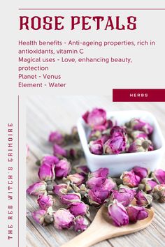 Rose Petals Tea Benefits, Dried Rose Petals Witchcraft, Rose Petal Benefits, Rose Tea Benefits, Dried Flowers For Wedding, Rose Petal Uses, Flower Of Love, Sips Tea, Love Potions