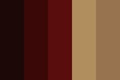 the color palette is brown and red