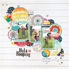 a scrapbook page with some pictures on it