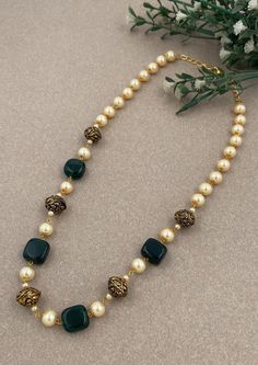 Step into a world of timeless charm with our "Timeless Charm" Traditional Antique Mala, meticulously crafted to celebrate the grandeur of traditional Indian jewelry. This mala features a combination of intricate beads, lush green hydro beads, and lustrous pearls, making it the perfect choice for adding traditional elegance to your attire, whether it's for weddings, special occasions, or cultural celebrations. Materials: Traditional Elements: The mala incorporates traditional Indian design elemen Elegant Dual-tone Necklace For Diwali, Diwali Dual-tone Round Necklace, Traditional Single Strand Jewelry For Wedding, Traditional Single Strand Wedding Necklace, Long Beaded Necklace With Tilla For Gift, Long Beaded Necklaces With Tilla For Gifts, Elegant Festive Mala For Jewelry Making, Intricate Beaded Necklace For Festivals And Gifts, Long Cutdana Necklace Gift