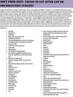 Food To Eat When Wisdom Teeth Out, Food Ideas After Tooth Extraction, Soft Food Diet After Dental Surgery, Jaw Surgery Recipes, Post Jaw Surgery Food, Soft Foods After Surgery Teeth Dinners, No Chew Foods After Jaw Surgery, Soft Diet After Dental Surgery, Soft Meals After Surgery Teeth