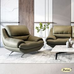 Clarkson Green Colored Premium Leatherette Sofa Set Sofas Facing Each Other, Leatherette Sofa, Architecture Model House, Timeless Furniture, Office Sofa, Indian Homes, Beautiful Sofas, Furniture Designer, Eames Lounge Chair