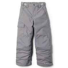 With waterproof/breathable protection  light insulation and a thermal-reflective lining that retains warmth  the Columbia Bugaboo III snow pants have the features kids need for shredding and sledding. Kids Skis, Winter Pants, White Charcoal, Kids Pants, Snow Pants, Ski Pants, Body Heat, Columbia Sportswear, Black Steel