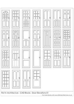 the front and back side of an architectural drawing