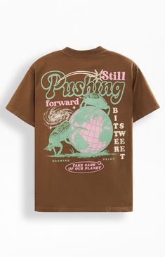 Bittersweet Pushing Forward T-Shirt | PacSun Fall Shirt Logos, Graphic Tees Teepublic, Unique Graphic T Shirt, Great T-shirts, Vintage Tee Design Graphics, Pacsun Outfits, Theo Von, Vintage Tshirt Design