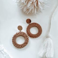 These Rattan Earrings Put A Summery Twist To Any Outfit! Made With Rattan Palm. Super Lightweight And Stylish. The Perfect Statement Earrings. Handmade. Dimensions: 3” Long X 2” Wide Lead Compliant Circle Earrings With Ear Wire For Beach, Brown Hoop Jewelry For Summer, Brown Hoop Earrings For Summer, Handmade Brown Hoop Earrings For Summer, Bohemian Beige Earrings For Vacation, Brown Dangle Jewelry For Vacation, Summer Brown Hoop Jewelry, Elegant Brown Beach Earrings, Summer Brown Dangle Earrings